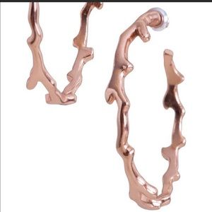 Stella & Dot Carobella Rose gold hoops